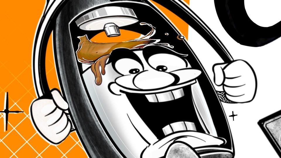 Jasa Ilustrasi Kartun Blender Kopi Lucu gambar ilustrasi makanan minuman