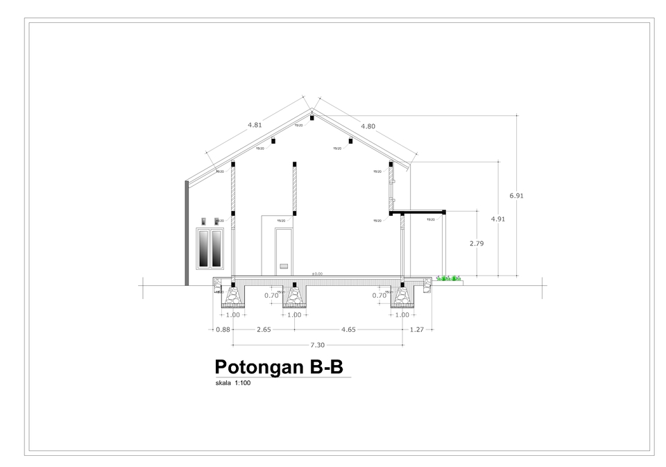 CAD Drawing - Gambar Rencana Pembangunan Rumah  - 5