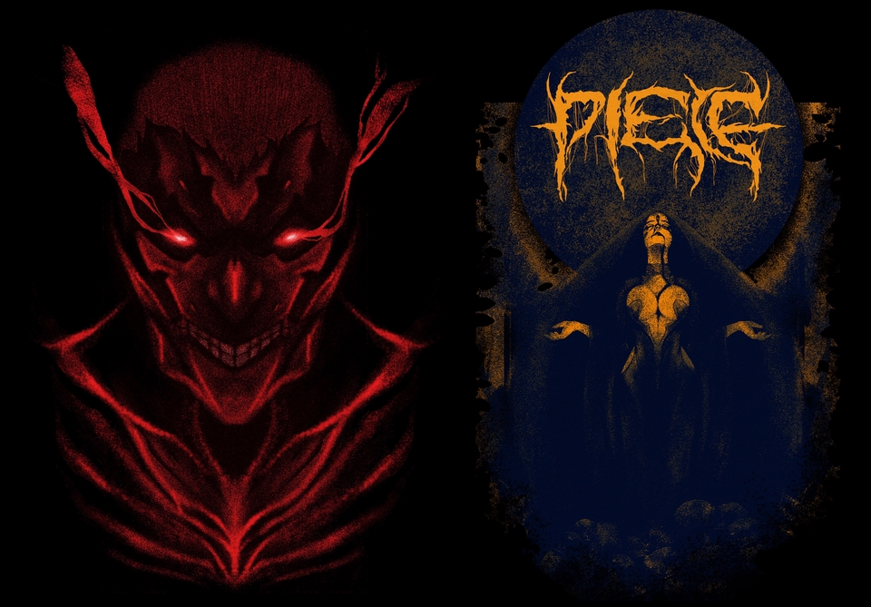 Gambar dan Ilustrasi - Illustrasi dark art untuk desain kaos, kover album dan logo. - 4