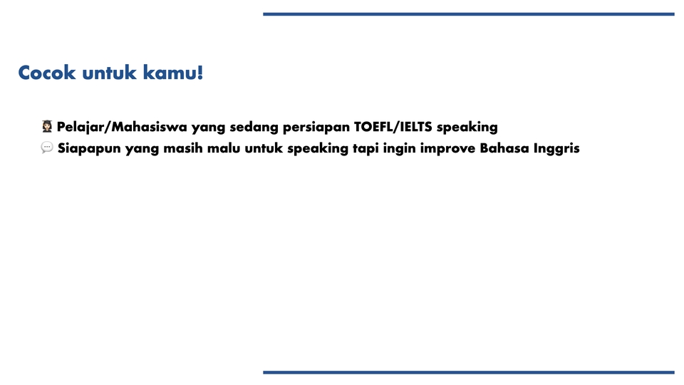 Belajar Bahasa Inggris Online: TOEFL/IELTS Speaking Untuk Pelajar dan Mahasiswa