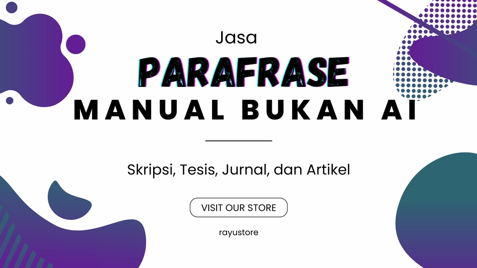 Jasa Proofreading dan Pengecekan Grammar - Parafrase Manual Bukan AI Melayani Skripsi, Tesis, Artikel dan Jurnal
