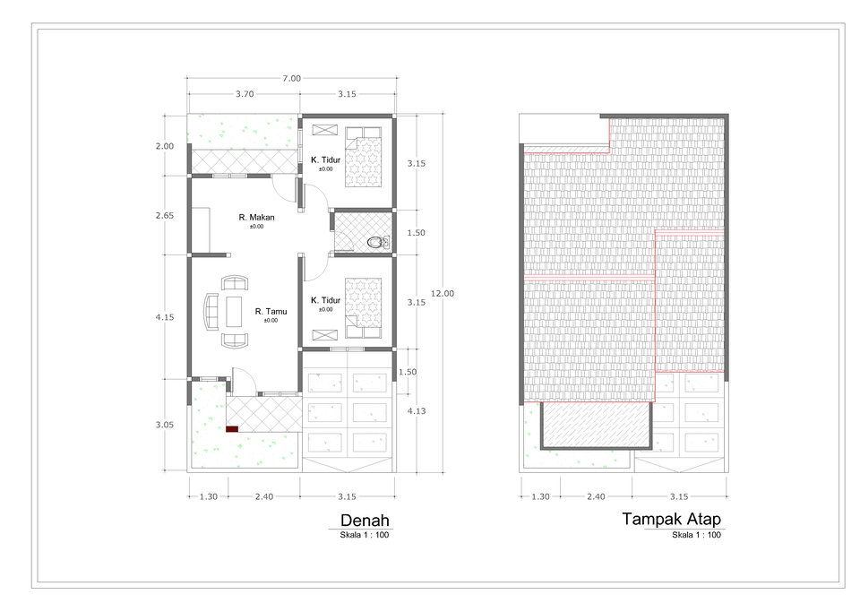 CAD Drawing - Gambar Rencana Pembangunan Rumah  - 2