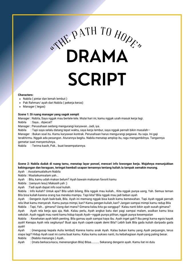 Jasa penulis skenario drama Indonesia profesional, penulis naskah film, jasa pembuatan naskah drama.