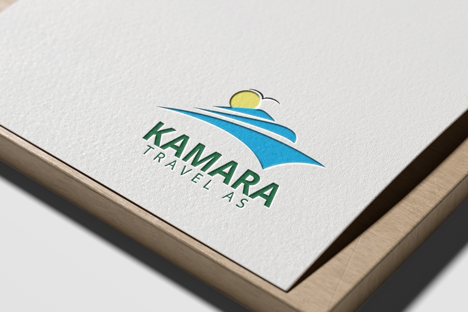 ออกแบบโลโก้ บริษัทท่องเที่ยว Kamaratravelas logo minimal