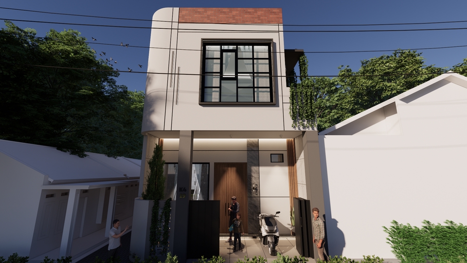 Jasa Desain Eksterior 3D Rumah Minimalis Modern, Desain Arsitektur Rumah 3D, Rendering Rumah Minimalis, Desain Rumah 3D, Jasa Arsitek 3D, Jasa Gambar 3D