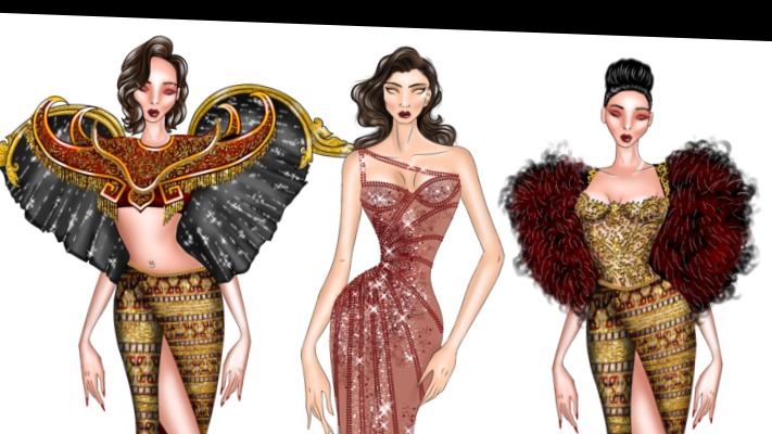 Desain Kaos & Motif - Ethnic Gown - 1