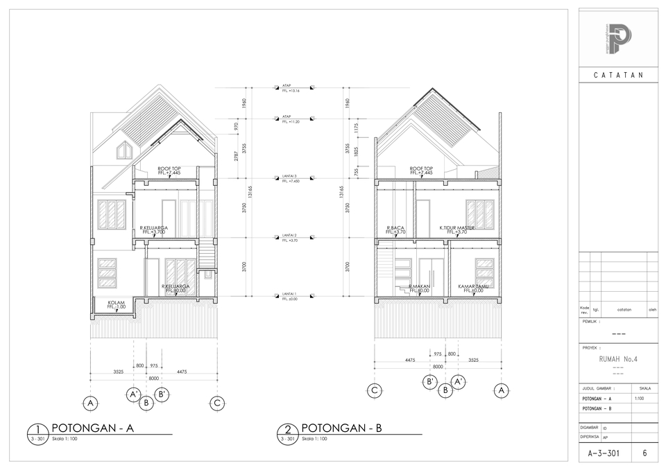 CAD Drawing - Jasa Gambar Kerja Architecture & Interior , 1 s/d 3 Hari Jadi Harga 50.000 /Lembar - 5