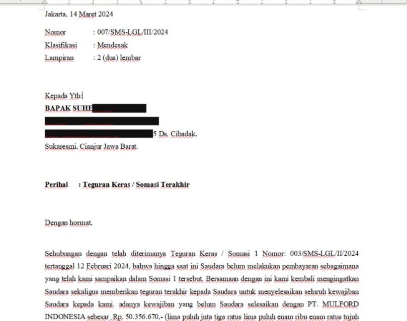 Hukum - Jasa Pembuatan Somasi - 4