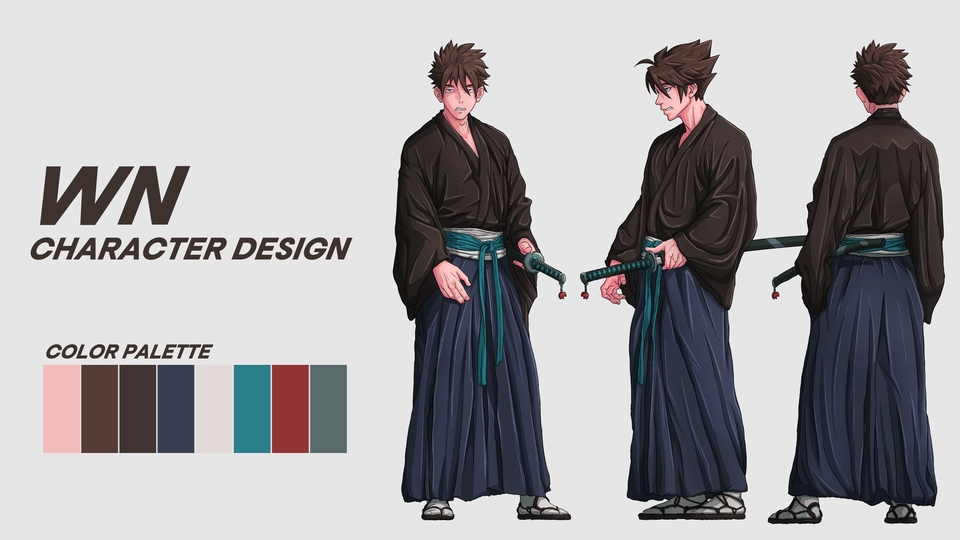 Jasa desain karakter kartun, desain karakter game fantasi, pembuatan karakter VTuber, harga desain maskot.