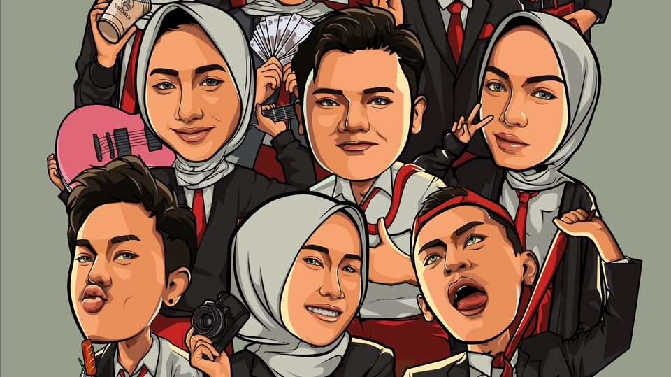 Gambar dan Ilustrasi - Jasa Cartoon Potrait/Vector Art  - 1