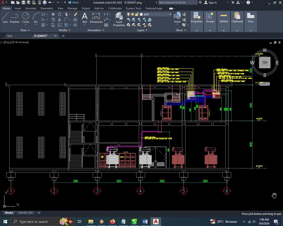 Jasa drafter autocad murah untuk desain bangunan 3D.
