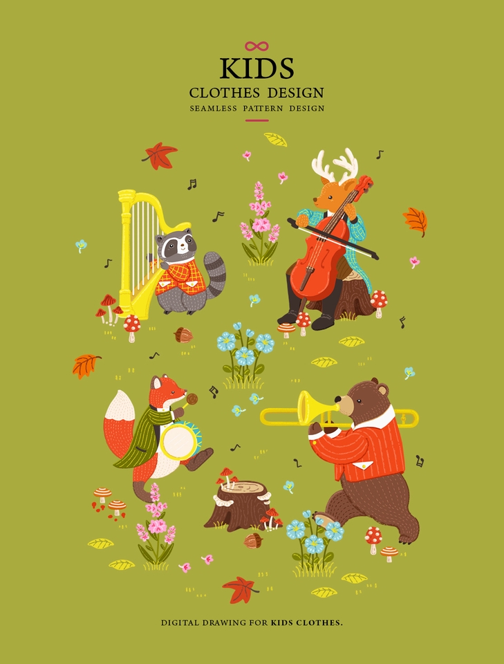 วาด/ออกแบบแพทเทิร์นเสื้อผ้า - ออกแบบลายผ้า ลาย Repeat งานลายเส้นสร้างเอกลักษณ์ไม่เหมือนใคร - 20