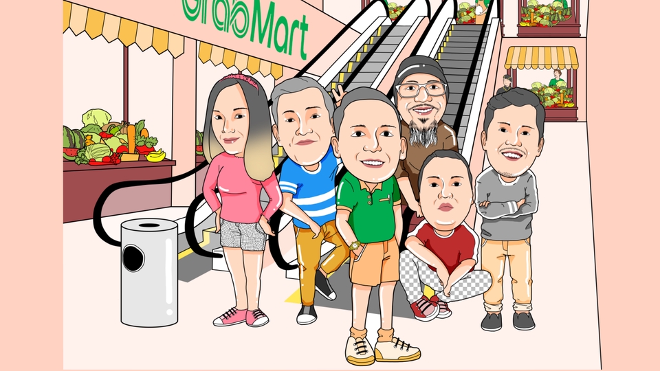 Gambar Potret - Karikatur Family. - 3