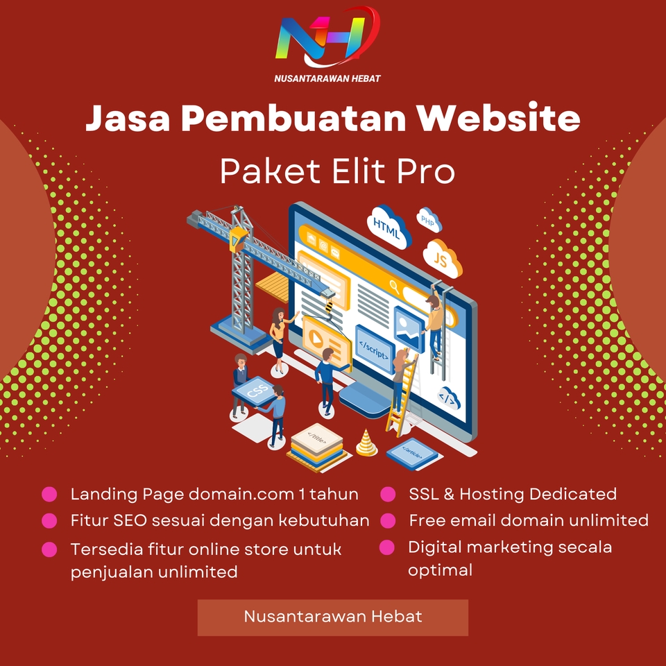Web Development - JASA PEMBUATAN WEBSITE WORDPRESS MURAH & CEPAT 2 HARI JADI - NUSANTARAWAN HEBAT - 4