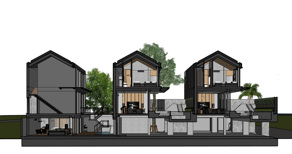 รับทำโมเดลบ้าน 3 มิติ 3D model แบบบ้าน 3d rendering