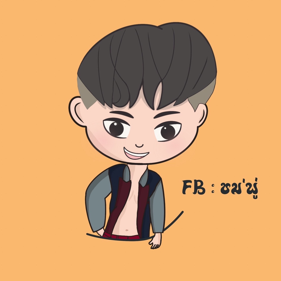 รับวาดการ์ตูนน่ารัก สไตล์อนิเมะ วาดการ์ตูนชาย