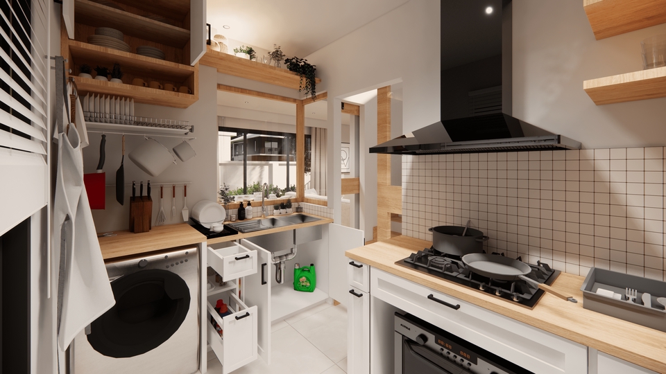 ออกแบบตกแต่งภายในและภายนอก - ออกแบบภายใน เขียนแบบ แปลน ภาพเรนเดอร์ 3D Perspective - 12