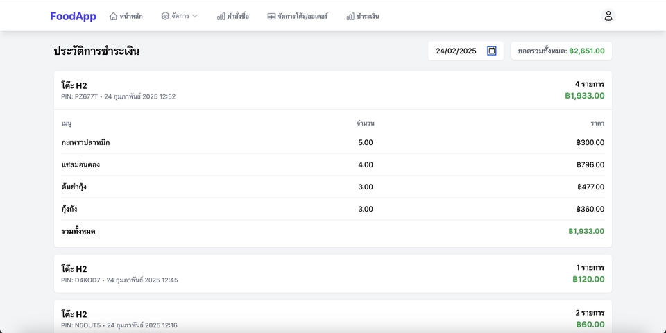 Web Development - Food System Ordering: ระบบสั่งอาหารด้วย QR Code - 14