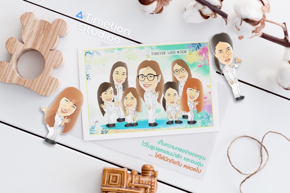 วาดภาพเหมือน Portrait - วาดภาพ Portrait เหมือนจริง ภาพหน้าคน ภาพคน เป็นของที่ระลึก ด้วยเทคนิคดิจิตอลเพ้นท์ติ้ง ตามต้องการ - 6