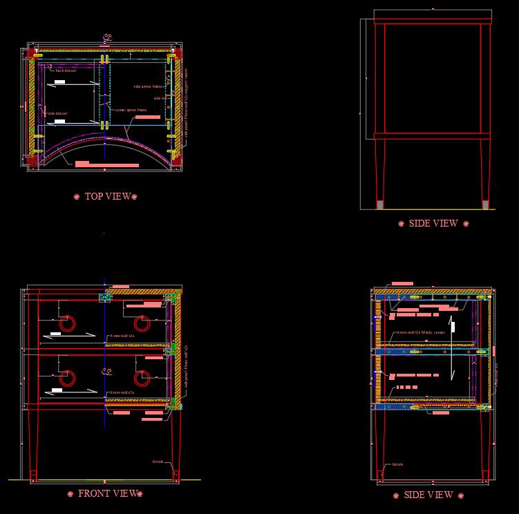 Desain Furniture - Gambar Teknik atau Gambar Kerja Furniture 2D dan Rendering 3D - 4