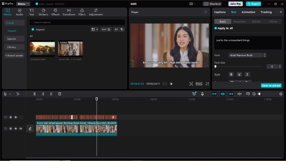 Jasa Pembuatan Subtitle Video untuk iklan, film, dan berbagai video lainnya.