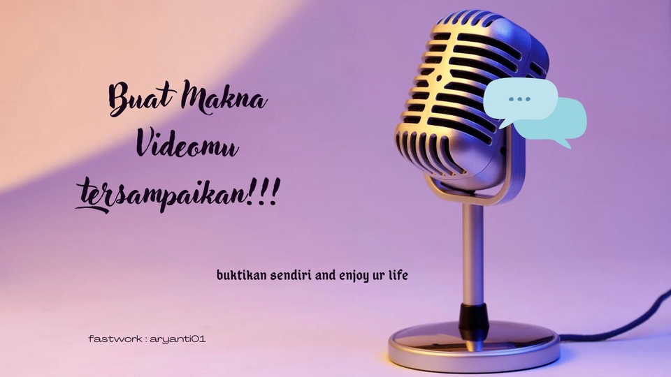 Sulih suara (dubbing, looping) - VOICE OVER atau DUBBING : Formal / Iklan / Pengumuman / Edukasi / Casual - 4