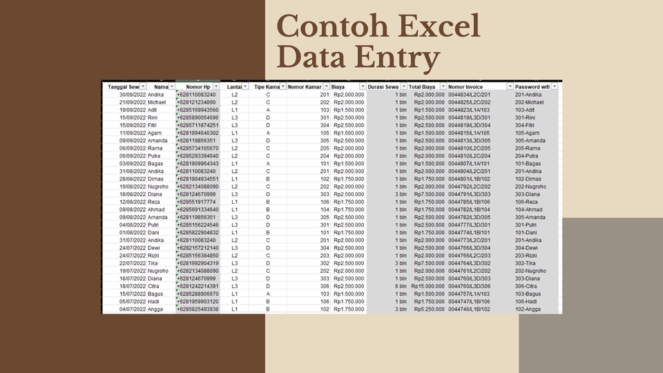 Jasa data entry excel untuk memasukkan data ke spreadsheet contoh data entry jasa input data excel