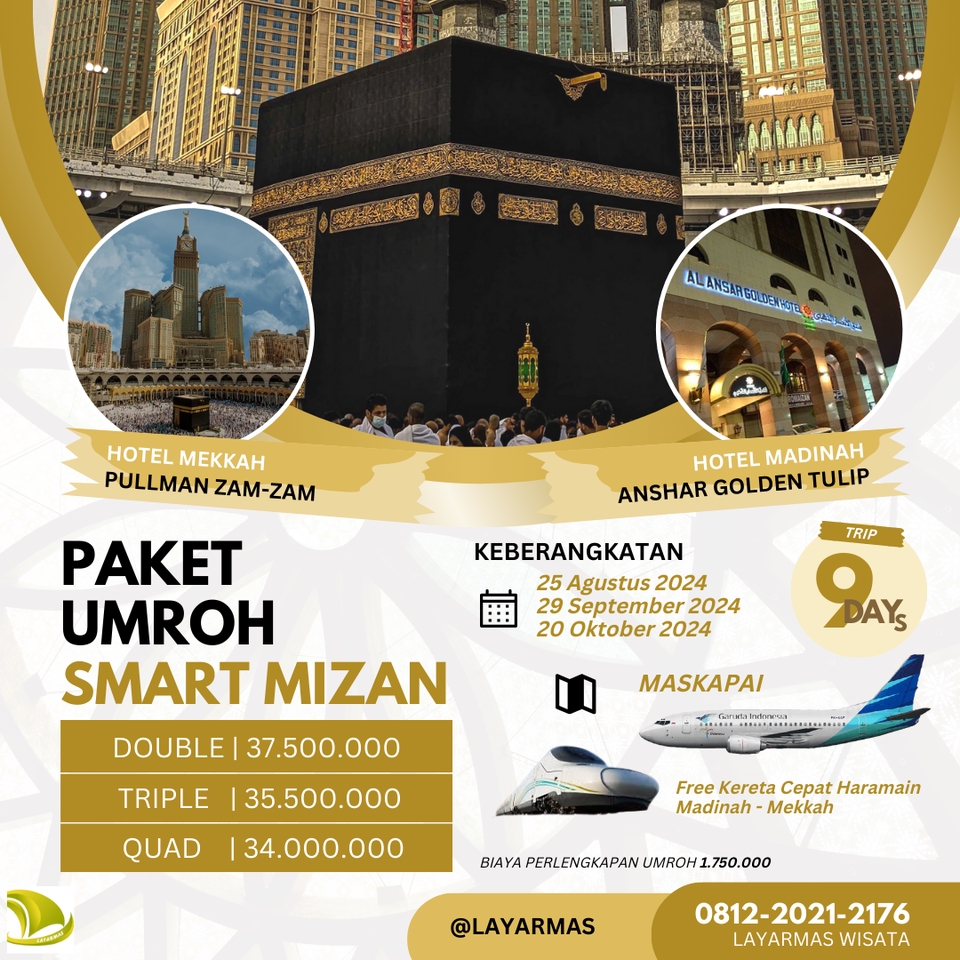 Jasa Desain Banner Instagram Umroh Smart Mizan,  Paket Umroh Murah,  Desain Banner Promosi Umroh,  Desain Banner  Umroh Keberangkatan