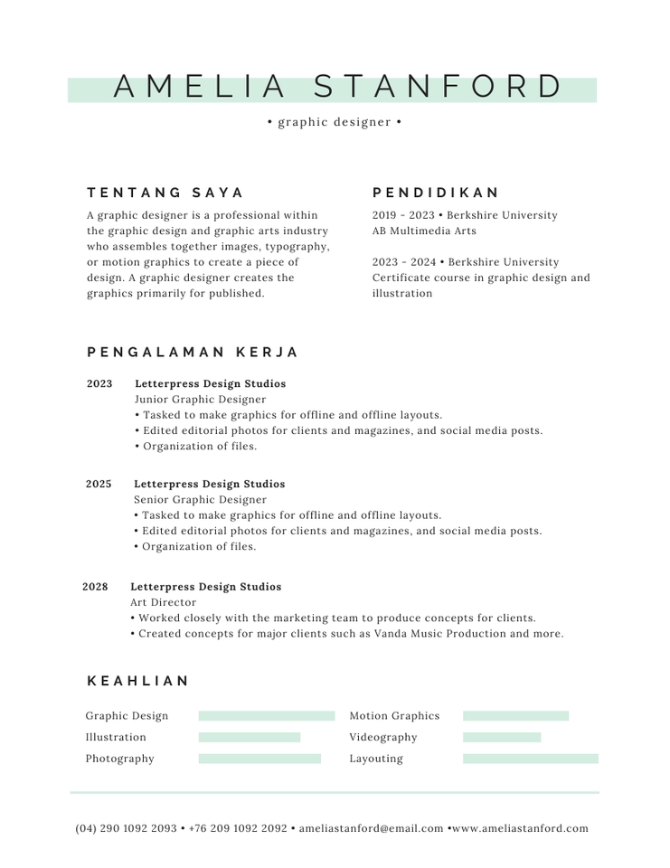 Portfolio & Resume - Jasa Pembuatan CV (Curriculum Vitae) - 4