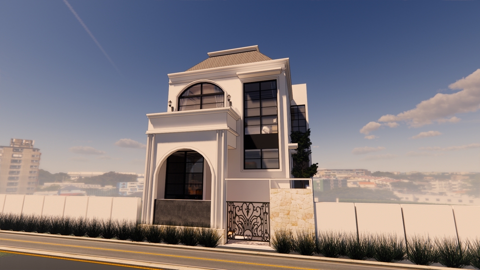 Jasa drafter autocad freelance untuk pembuatan desain rumah modern minimalis dengan detail arsitektur yang indah.