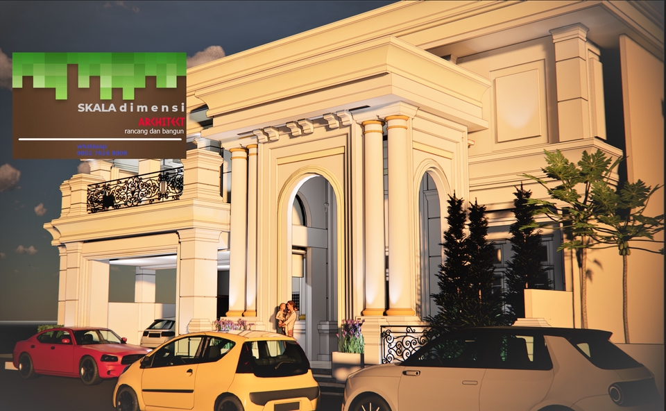 Jasa desain exterior 3d rumah minimalis modern dengan render berkualitas tinggi.