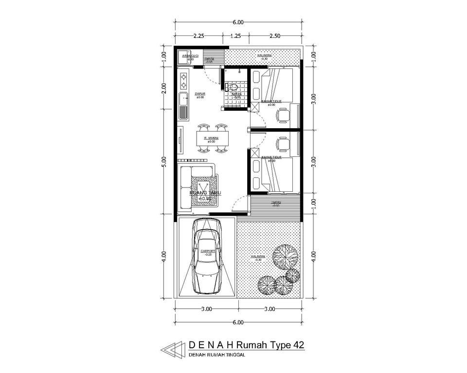 CAD Drawing - Jasa Gambar denah rumah 2D harga per rumah - Sehari bisa jadi - 15