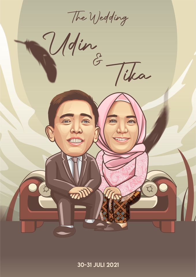 Gambar Potret - Karikatur Vector Art / Big Head - 4