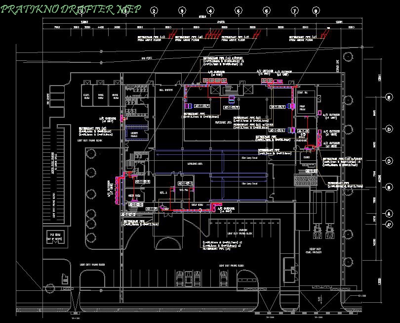 CAD Drawing - Design AC HVAC, AC AHU & Ducting - 4