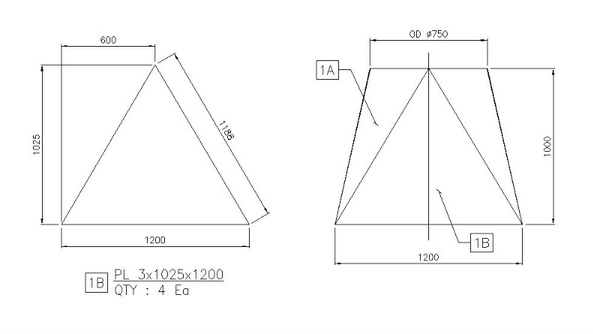 CAD Drawing - SHOP DRAWING BUKA-AN/BENTANGAN TRANSISI & CONE, SELESAI DALAM 1 HARI - 3