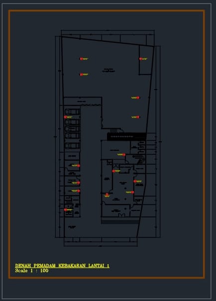 CAD Drawing - Gambar Kerja IMB Rumah Tinggal , Ruko, Kantor, Mess- 5000/m2 - 7