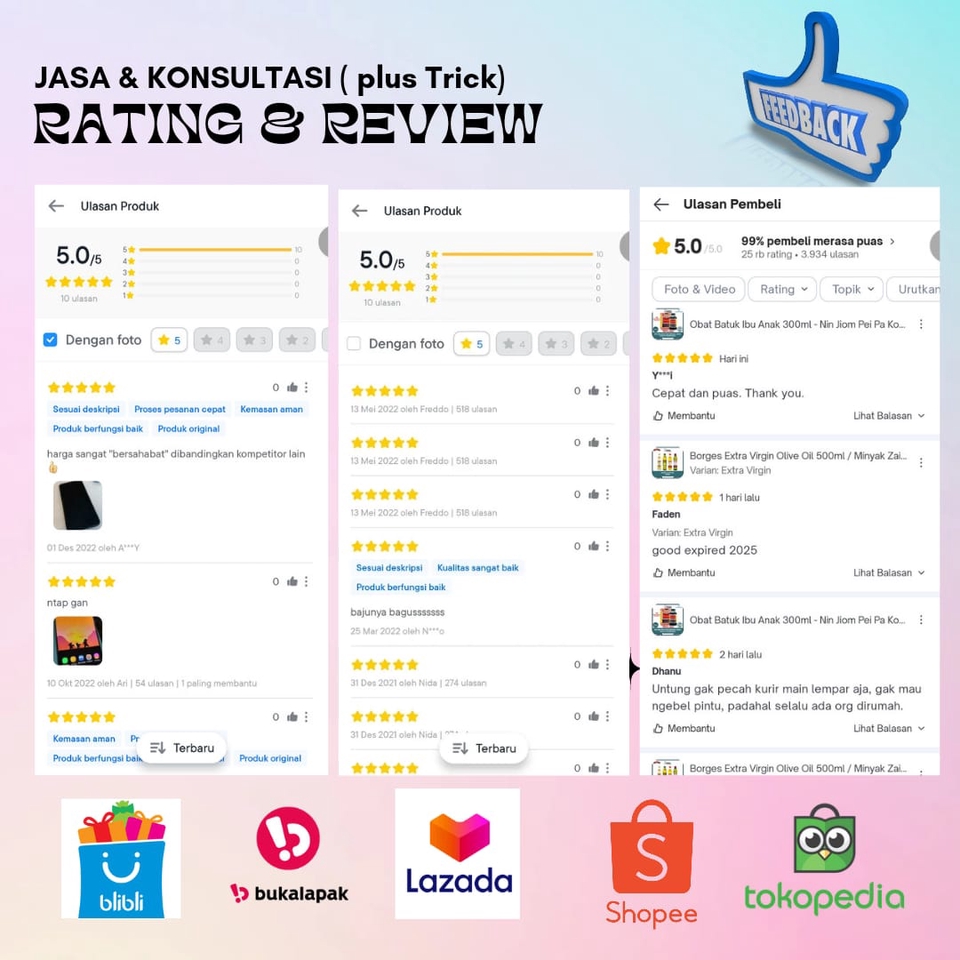 Memberi Review - Konsultan JASA PERFORMANCE TOKO ONLINE / MARKETPLACE - 2