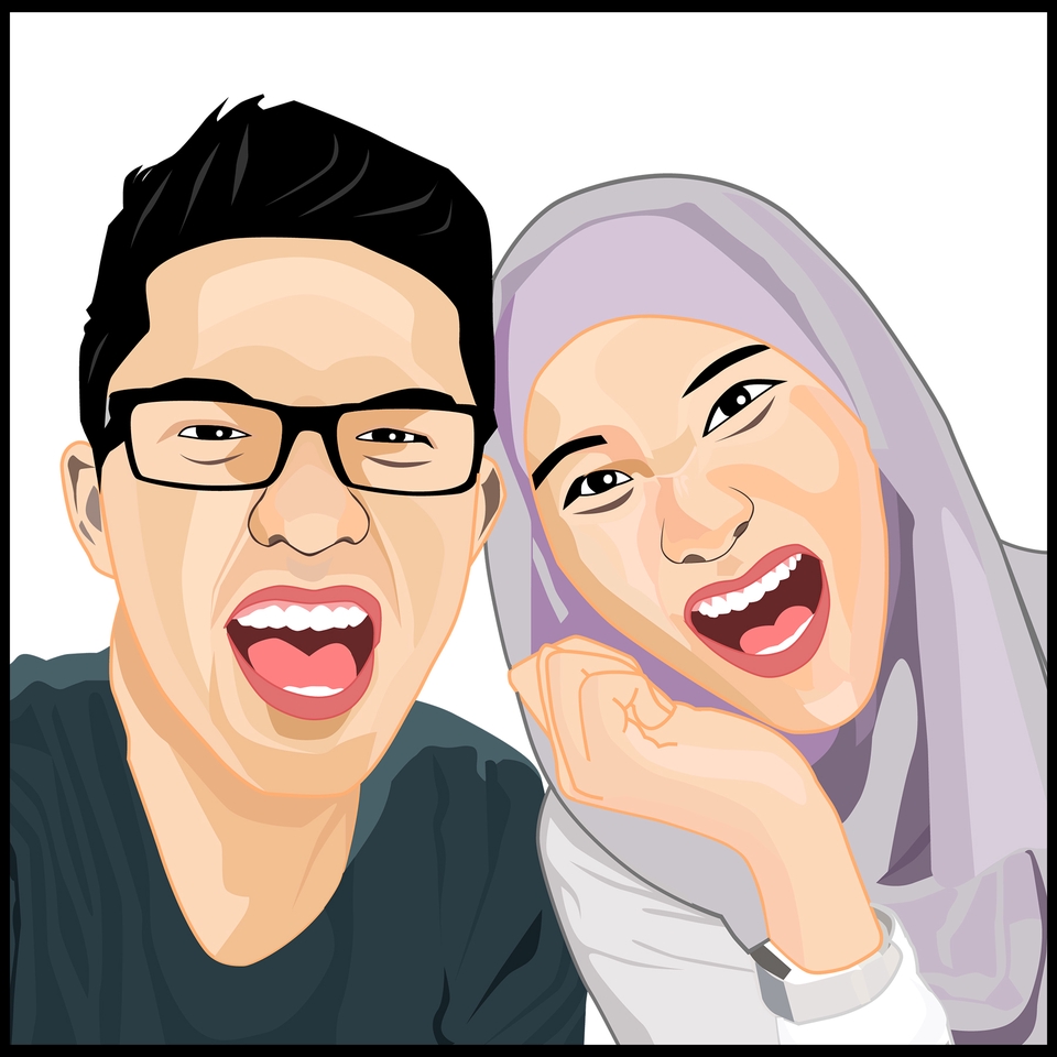 Jasa ilustrasi kartun pasangan pria dan wanita, ilustrasi gambar kartun, gambar ilustrasi, gambar ilustrasi pasangan