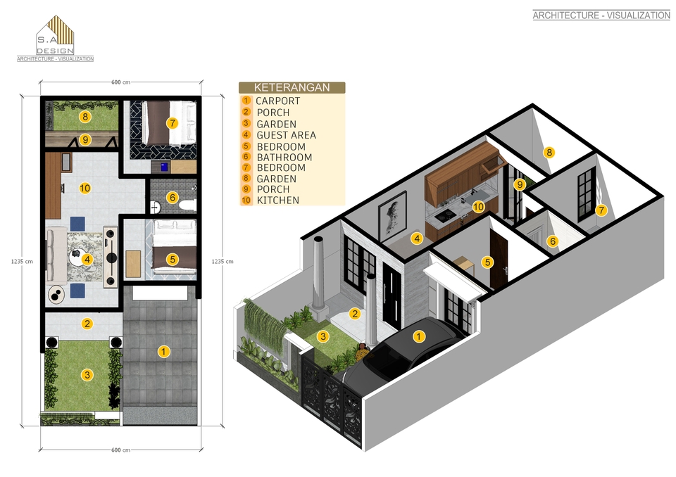 3D & Perspektif - Jasa Desain Rumah Arsitek 3D Rendering Visualisasi  - 23