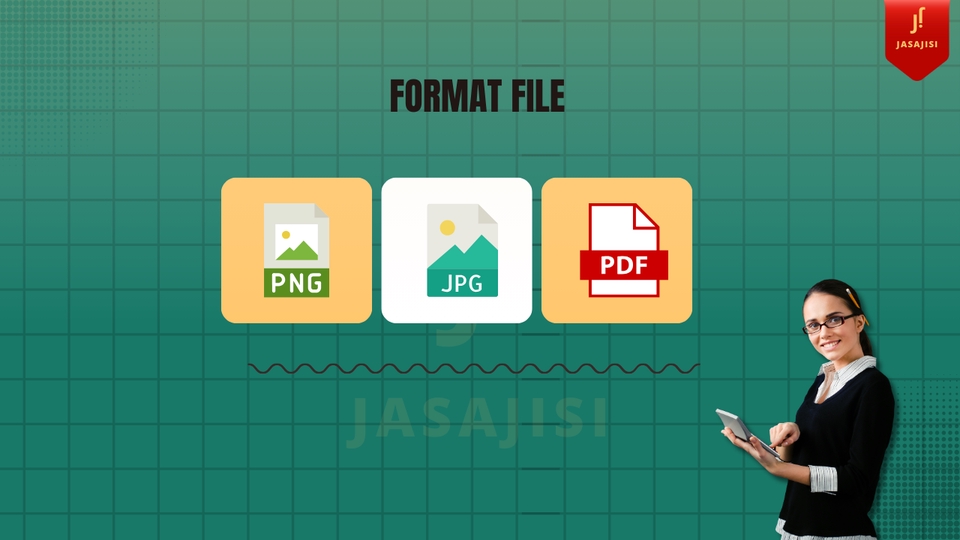 Jasa desain portofolio CV unik dan menarik dengan format file PNG, JPG dan PDF.