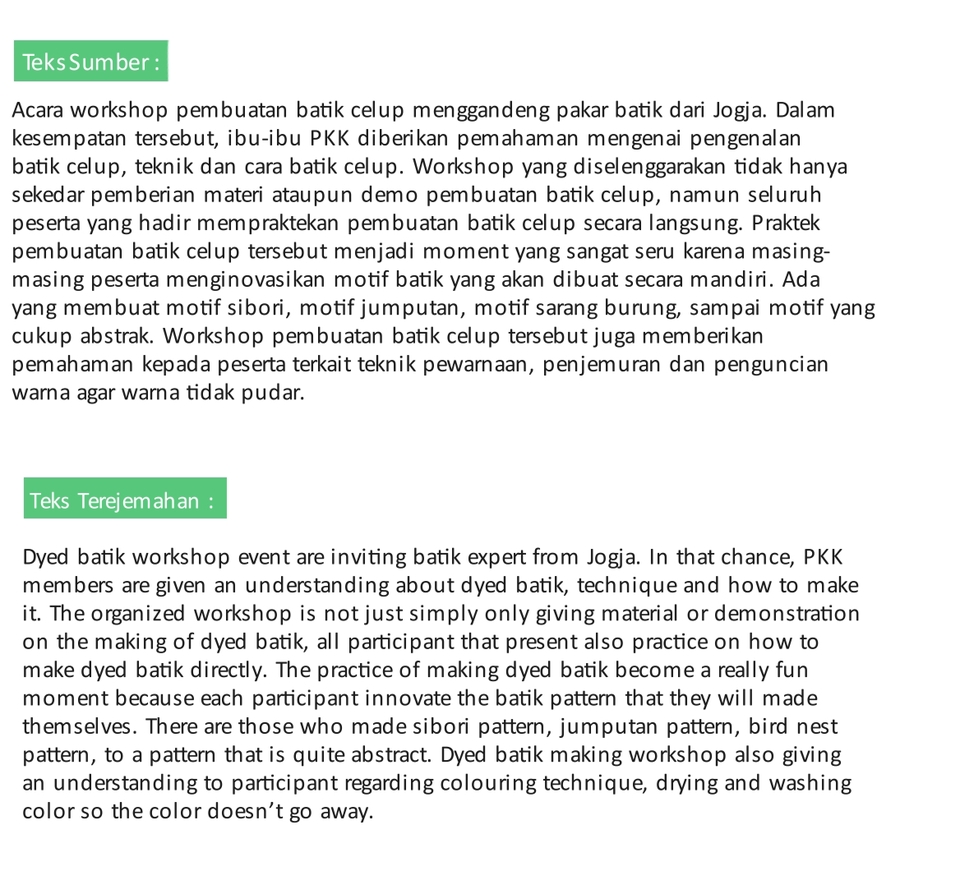 Penerjemahan - Terjemahan Bahasa Inggris - Indonesia dan Sebaliknya - 3