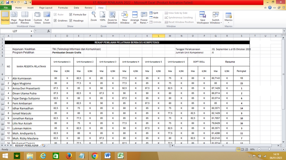 Entri Data - Entry Data Microcoft Office - 3