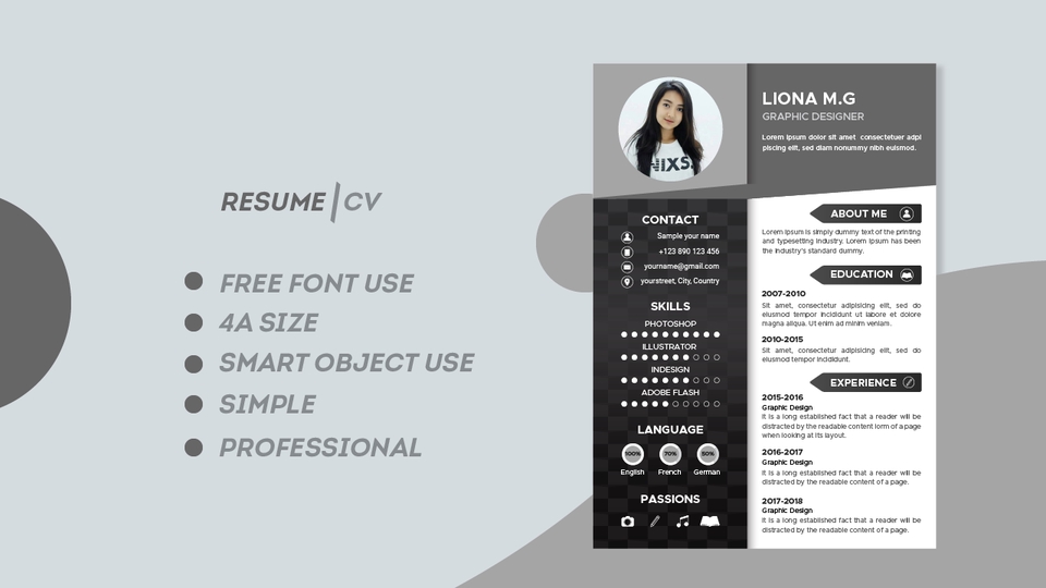 Portfolio & Resume - Desain CV/Resume Minimalis - 3