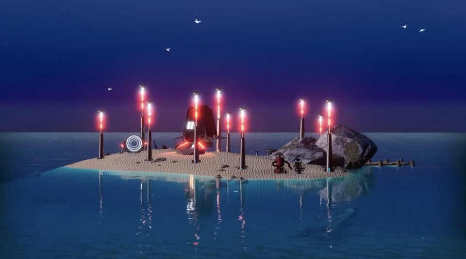 รับทำโมเดล3D เกาะกลางทะเล โมเดล3มิติ งาน3D