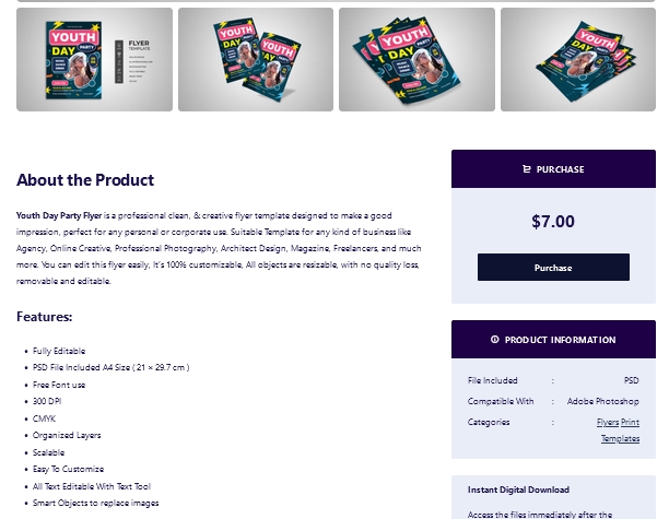 Jasa pembuatan caption instagram untuk produk Youth Day Party Flyer dengan desain kreatif, profesional, dan mudah diedit, cocok untuk semua jenis usaha.