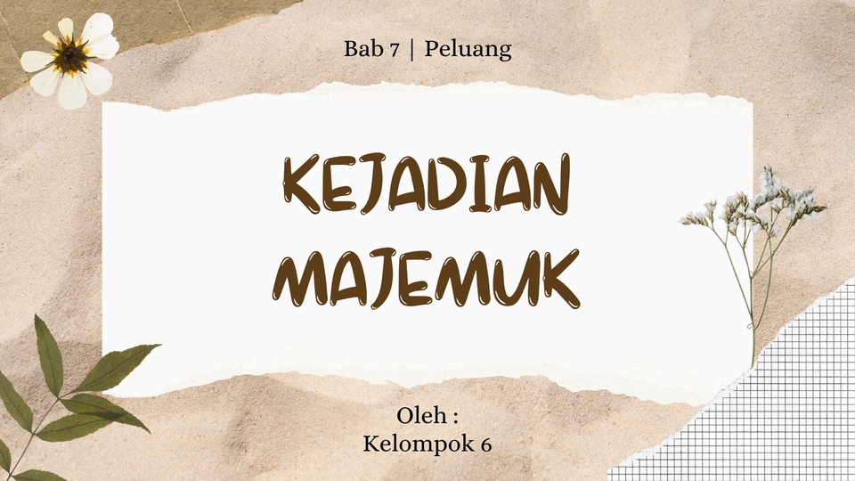 Jasa pembuatan presentasi powerpoint, pembuatan slide presentasi, desain presentasi, majemuk, kejadian majemuk, membuat slide presentasi, presentasi powerpoint, jasa desain presentasi, jasa ppt.