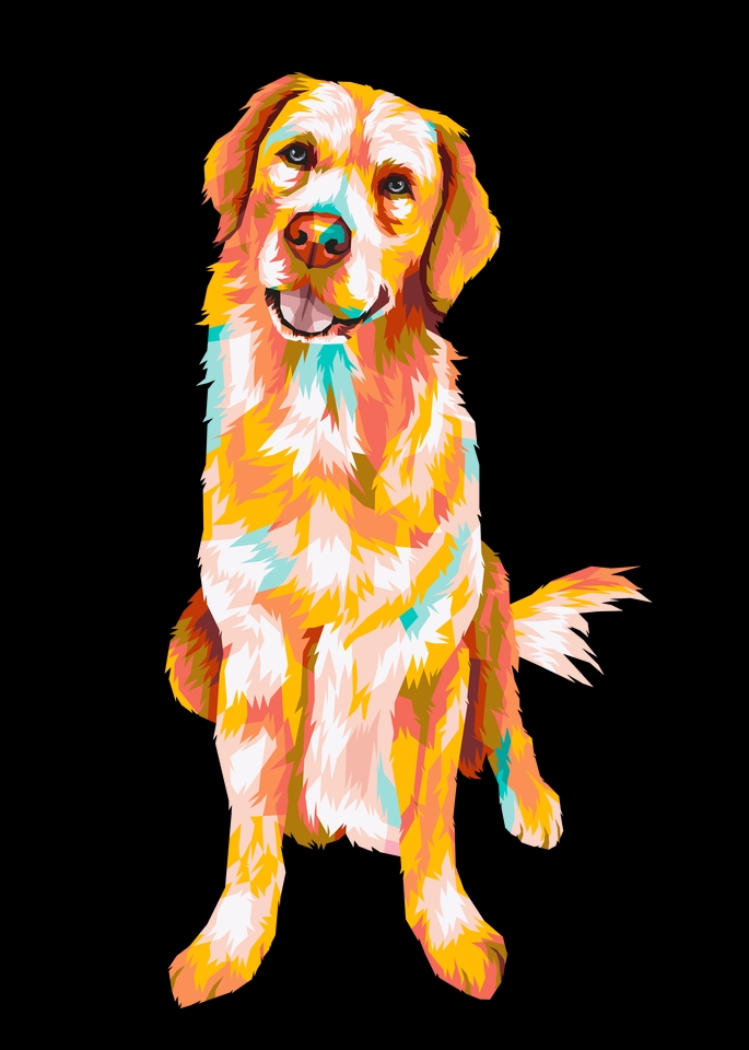 Gambar dan Ilustrasi - Illustrasi Portrait Pet Hewan Peliharaan style WPAP Pop Art - 8