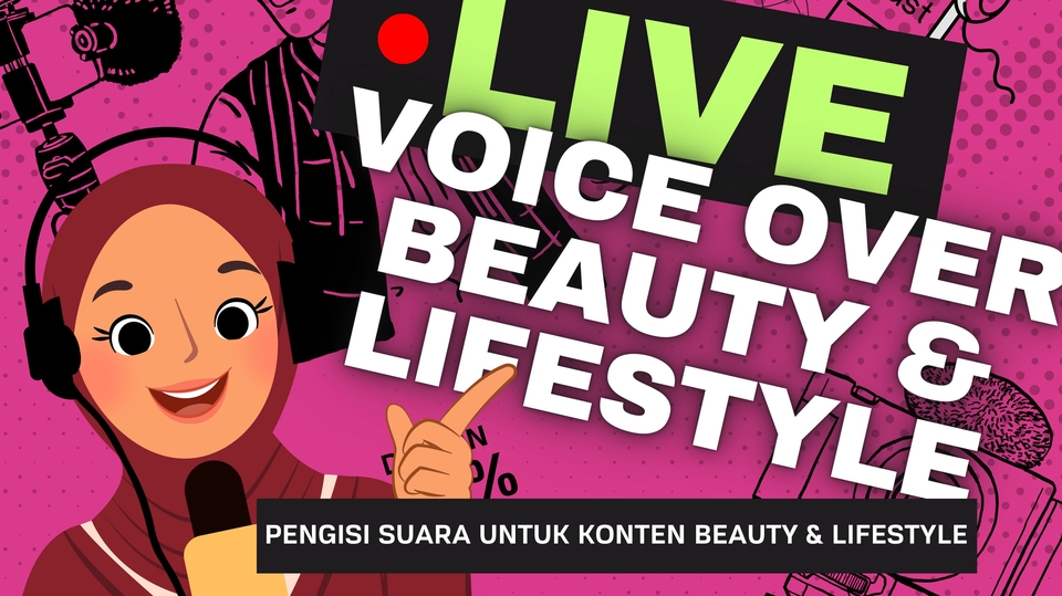 Jasa pengisi suara profesional untuk konten beauty dan lifestyle, dengan harga terjangkau.