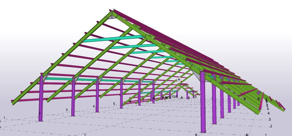 3D & Perspektif - 3d Model Shop Drawing Steel Structure - 5