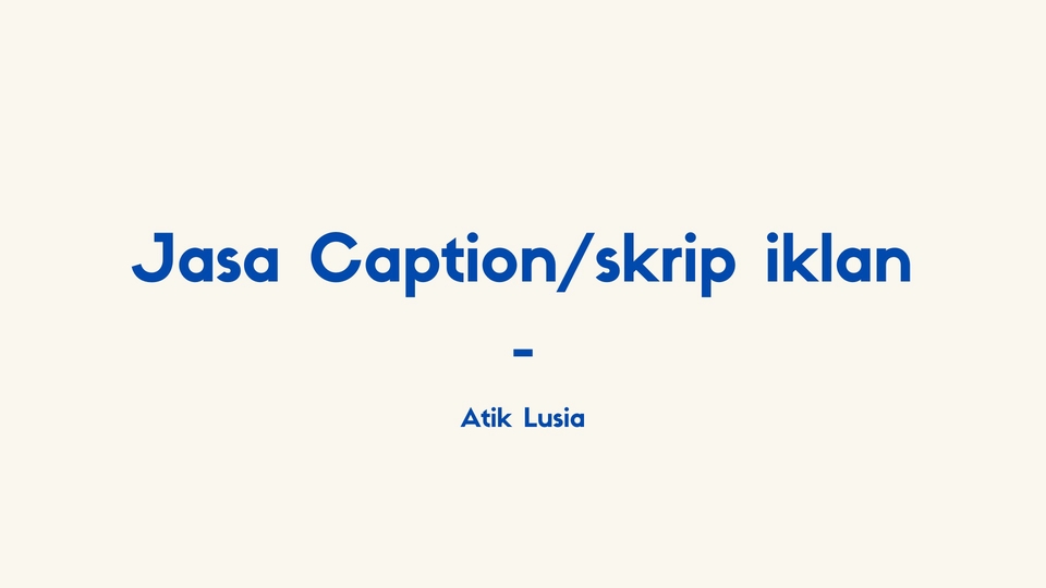 Jasa Penulisan & Pembuatan Caption Instagram dan Sosial Media - Jasa buat Caption atau Copywriting social media